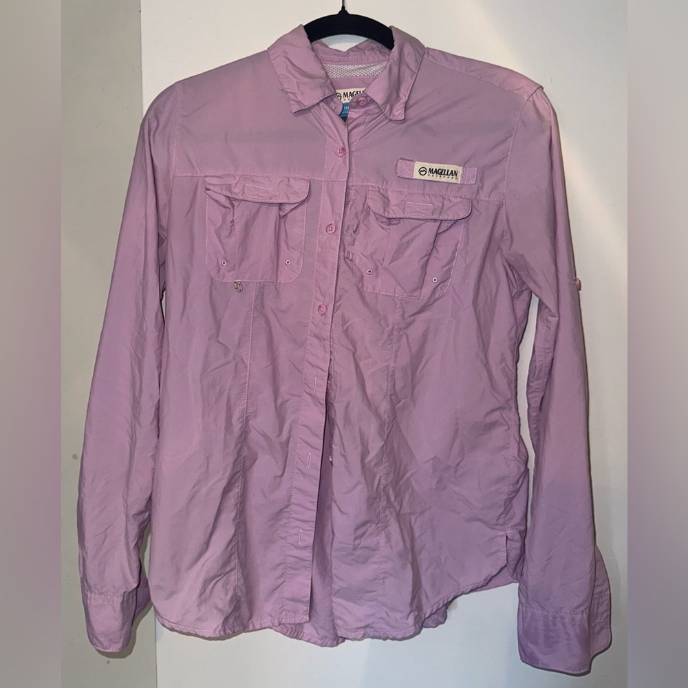 Magellan Outdoors Lavender Button-Up Shirt